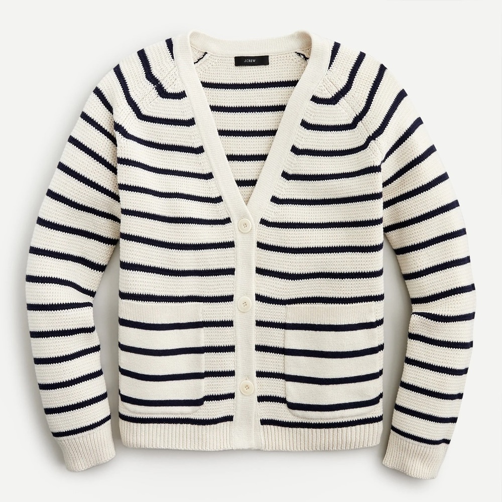 Jcrew striped cardigan